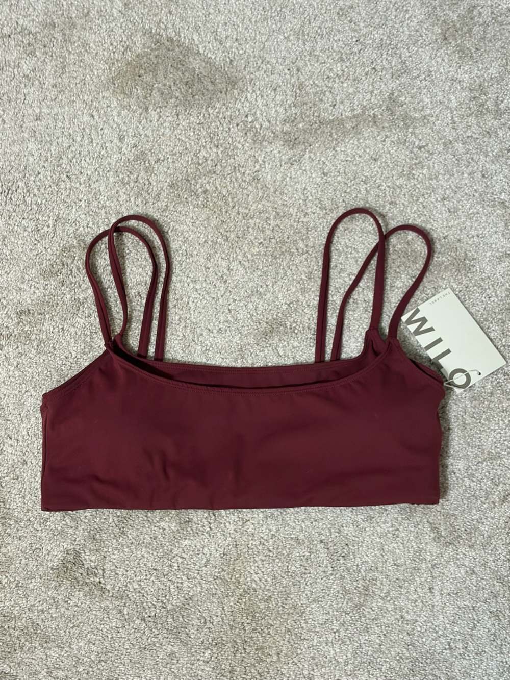 WILO The Label in Burgundy High-Rise Active Leggings & Sports Bra Set - Picture 2 of 10